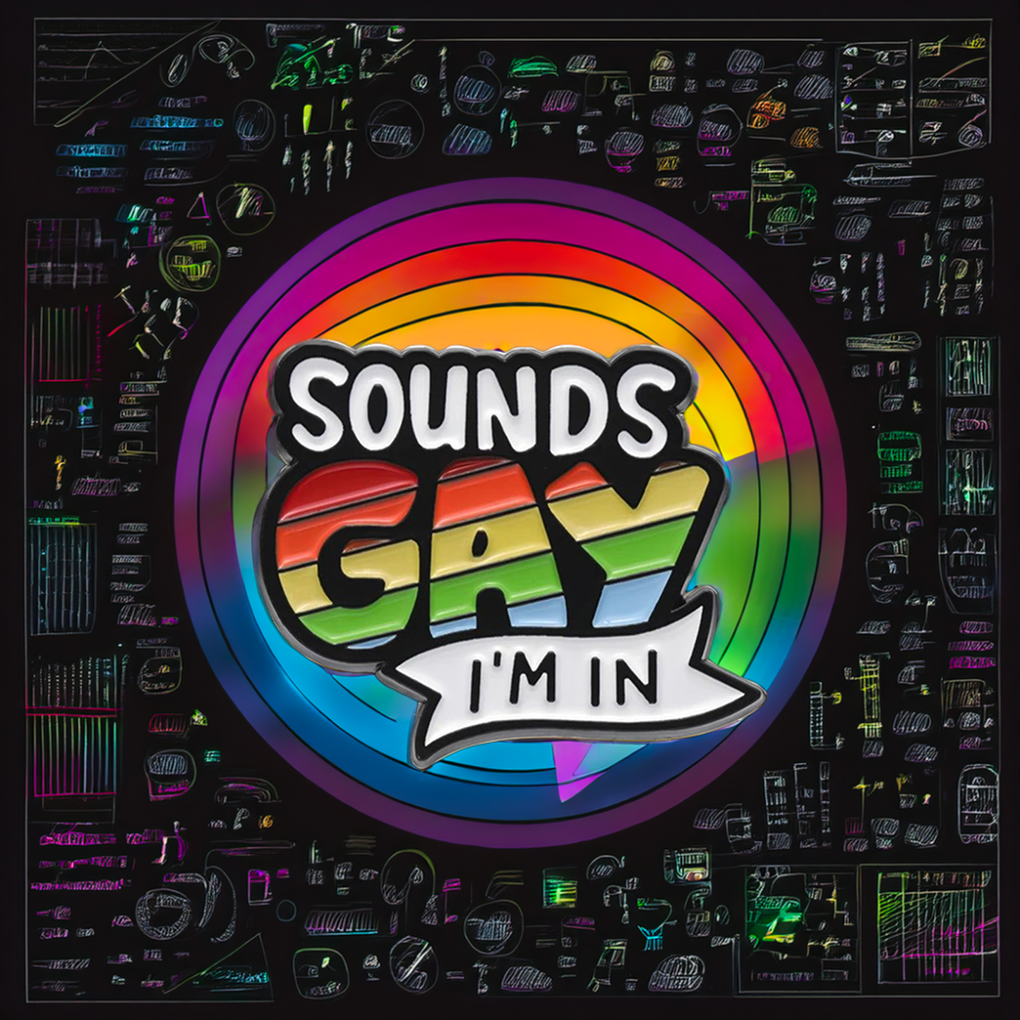 Sounds Gay Pride Pin