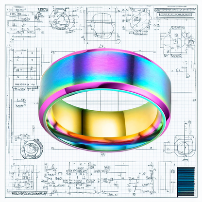 Galactic Merge Tungsten Ring